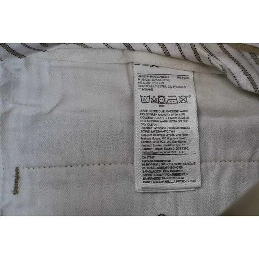 Banana Republic Pants Mens 33x32 Khaki Mason Athletic Tapered Fit Stretch - Picture 4 of 9